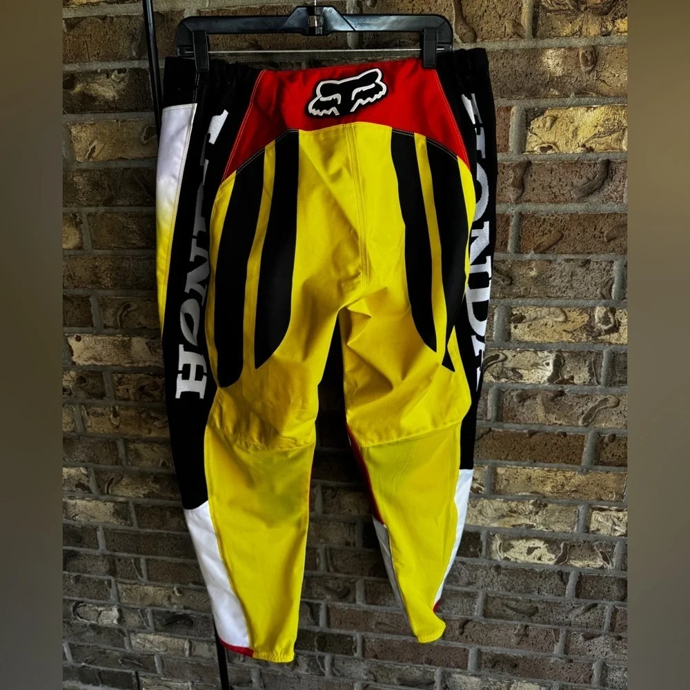 Supreme x Fox Racing Moto Pants Size L Ride Red Black Yellow Authentic
